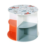 Детска Дървена Маса, Кръгла С 4 Стабилни Столчета, Комплект С Компактен Дизайн - Dogs --- BebeMama