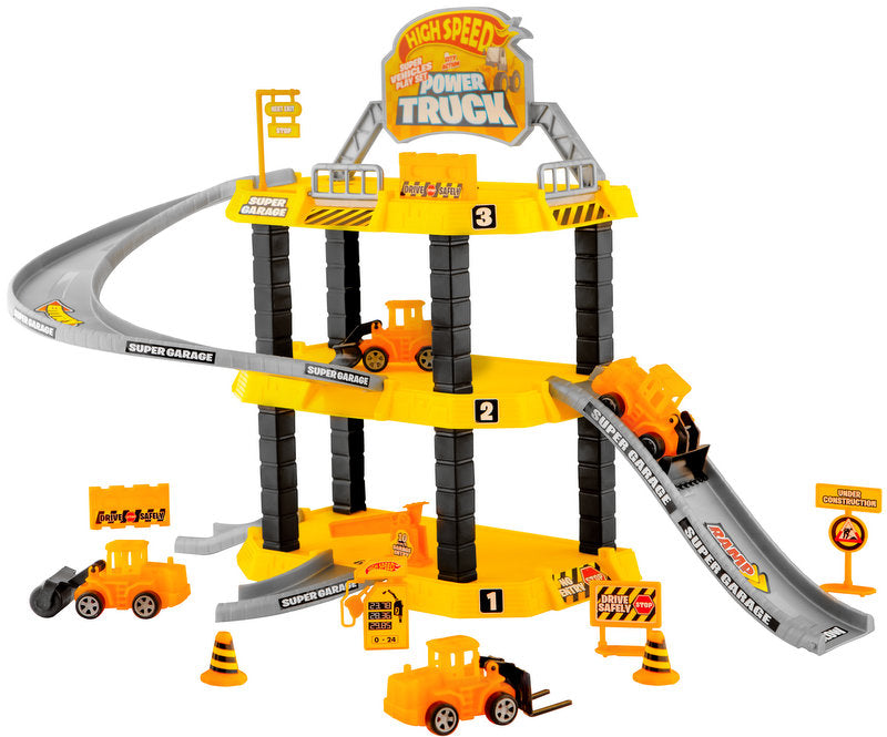 Строителна Площадка 3 Етажа С Машини 47Х42Х5 --- BebeMama