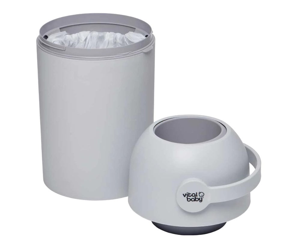 Хигиенен Кош За Памперси Без Касети Бял Vital Baby --- BebeMama