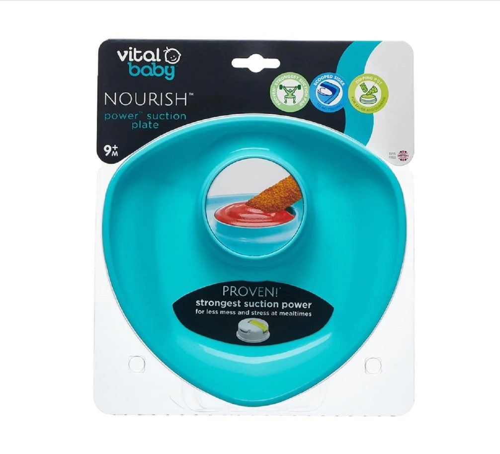 Детска Чиния С Вакум Зелена Vital Baby --- BebeMama