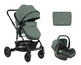 Комбинирана Количка 3В1 С Трансф. Седалка Amaia Mint 2024 --- BebeMama