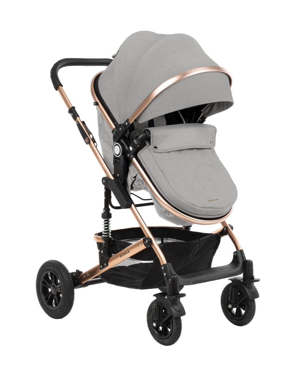 Комбинирана Количка 3В1 С Трансф. Седалка Amaia Light Grey 2024 --- BebeMama