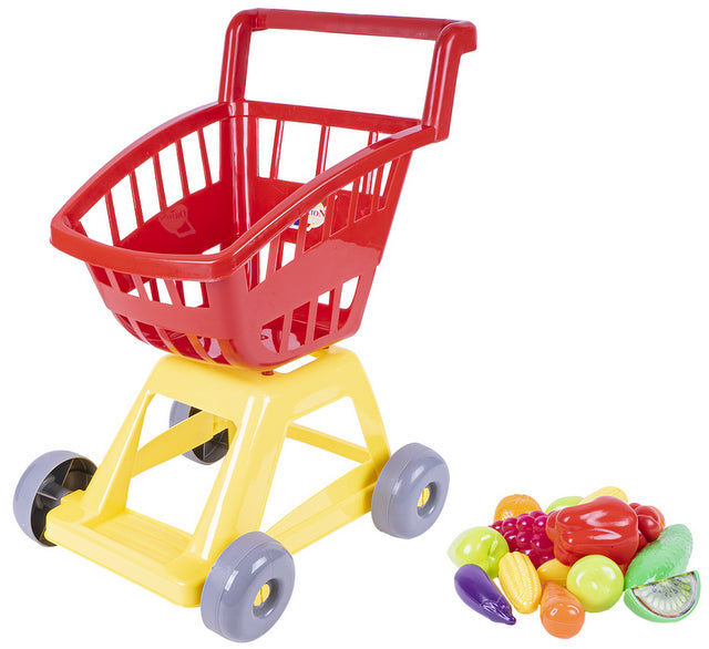 Пазарска Количка С Плодове И Зеленчуци 44Х25Х35 --- BebeMama