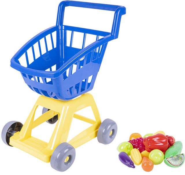 Пазарска Количка С Плодове И Зеленчуци 44Х25Х35 - Играчки - Thesmileofyourbaby - BebeMama
