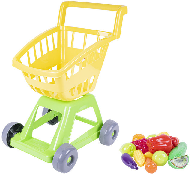 Пазарска Количка С Плодове И Зеленчуци 44Х25Х35 --- BebeMama