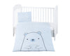 Бебешки спален комплект 3 части Bear with me Blue - Спални Комплекти - Kikkaboo - BebeMama