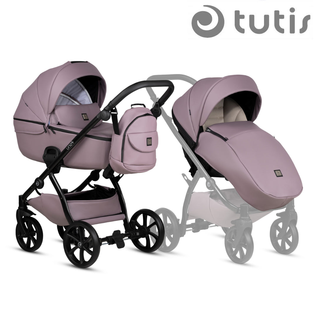 Бебешка Количка Tutis Uno5+, 2В1, 035 Mauve - Комбинирани Колички - Tutis - BebeMama