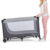 Бебешка кошара с аксесоари KinderKraft LEODY 2022 FULL Сива --- BebeMama