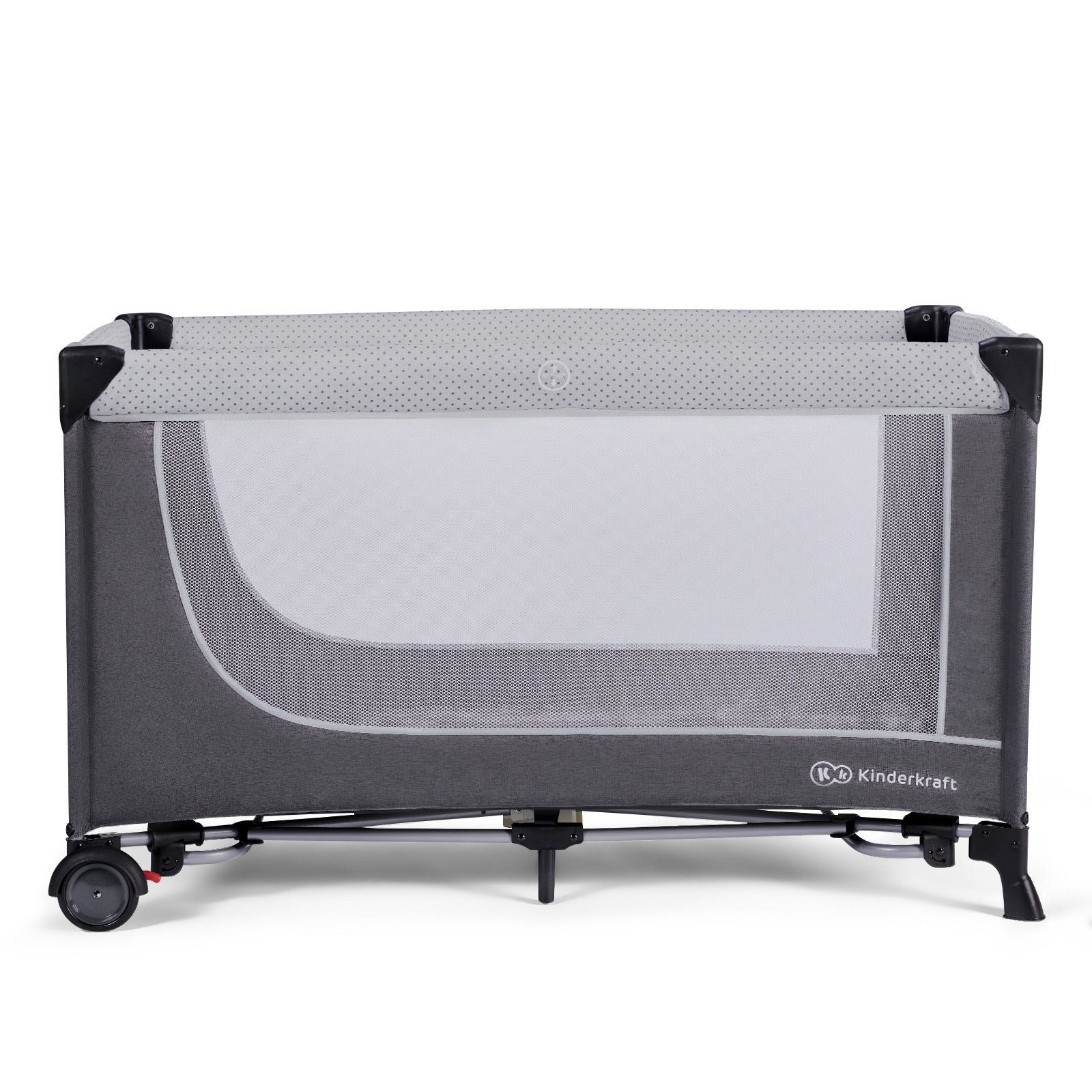 Бебешка преносима кошара KinderKraft LEODY 2022 Сива --- BebeMama