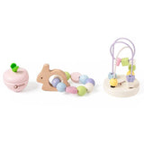 Бебешки Дървен Комплект От Сортери И Дрънкалки В Пастелни Цветове --- BebeMama