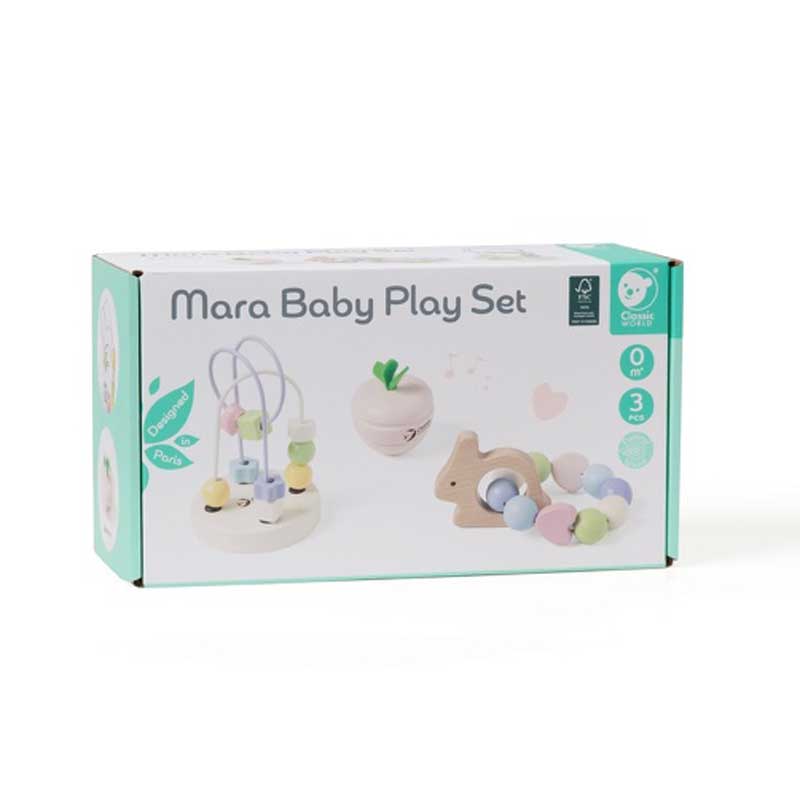 Бебешки Дървен Комплект От Сортери И Дрънкалки В Пастелни Цветове --- BebeMama