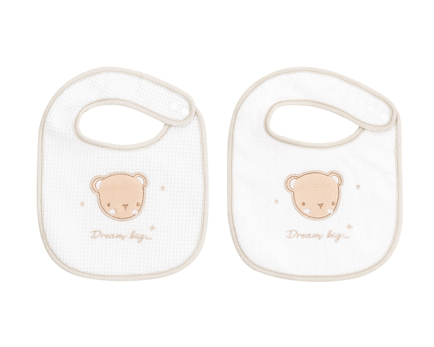 Сет 2 Бр. Лигавник Тери+Пике Dream Big Beige - Лигавници - Kikkaboo - BebeMama