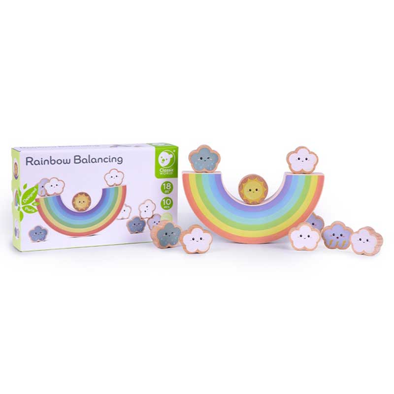 Дървена Игра За Баланс - Цветна Дъга --- BebeMama
