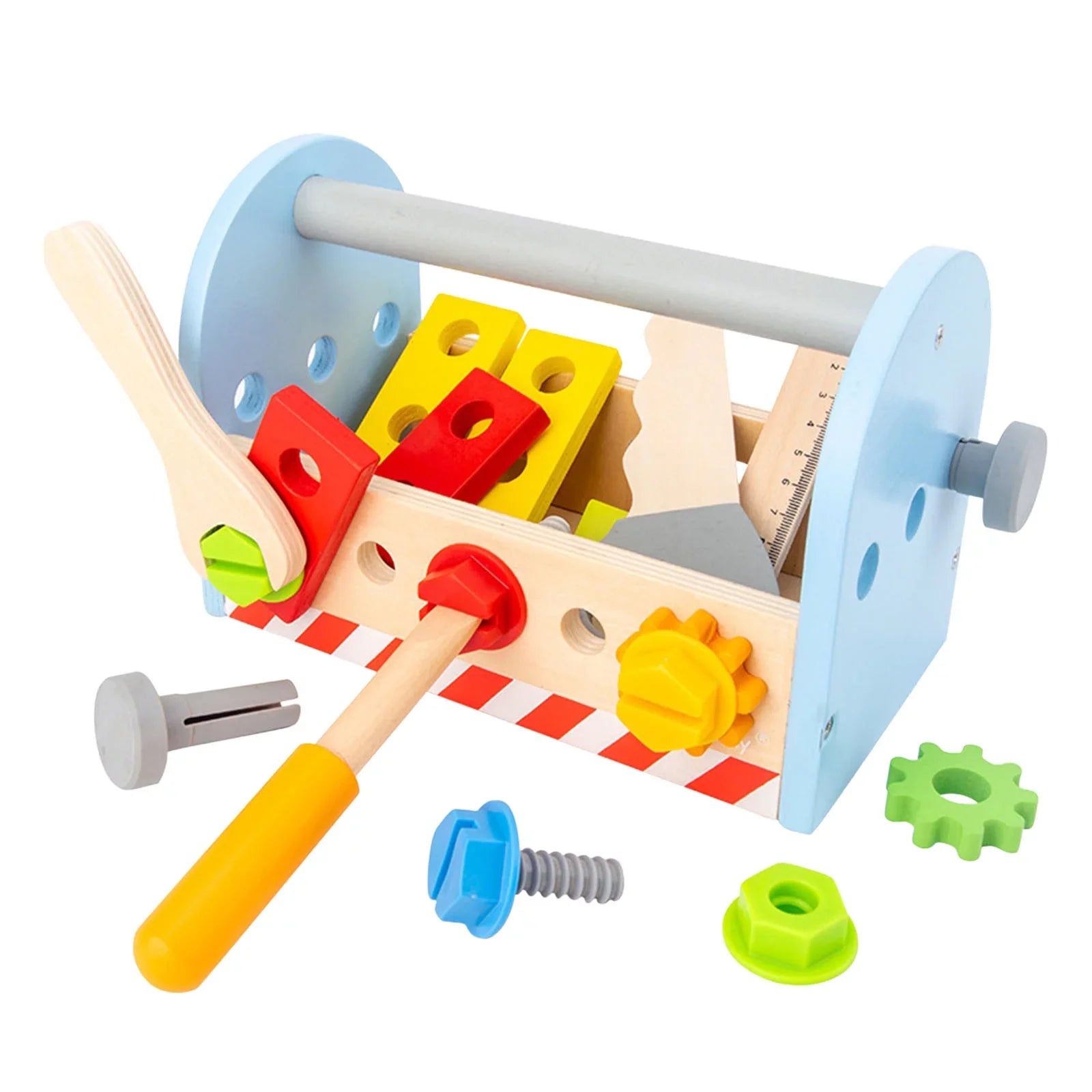 Дървени Инструменти В Кутия За Носене, Комплект За Игра, 22Х12Х15 См. - Инструменти - Ginger Home - BebeMama