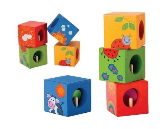 Дървени Кубчета Тип Пъзел - Дървени Играчки - Classic World - BebeMama