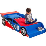 Дървено Детско Легло Кола, Състезателна С Вградено Стъпало И Рамка За Безопасност - Race - Легла - Ginger Home - BebeMama