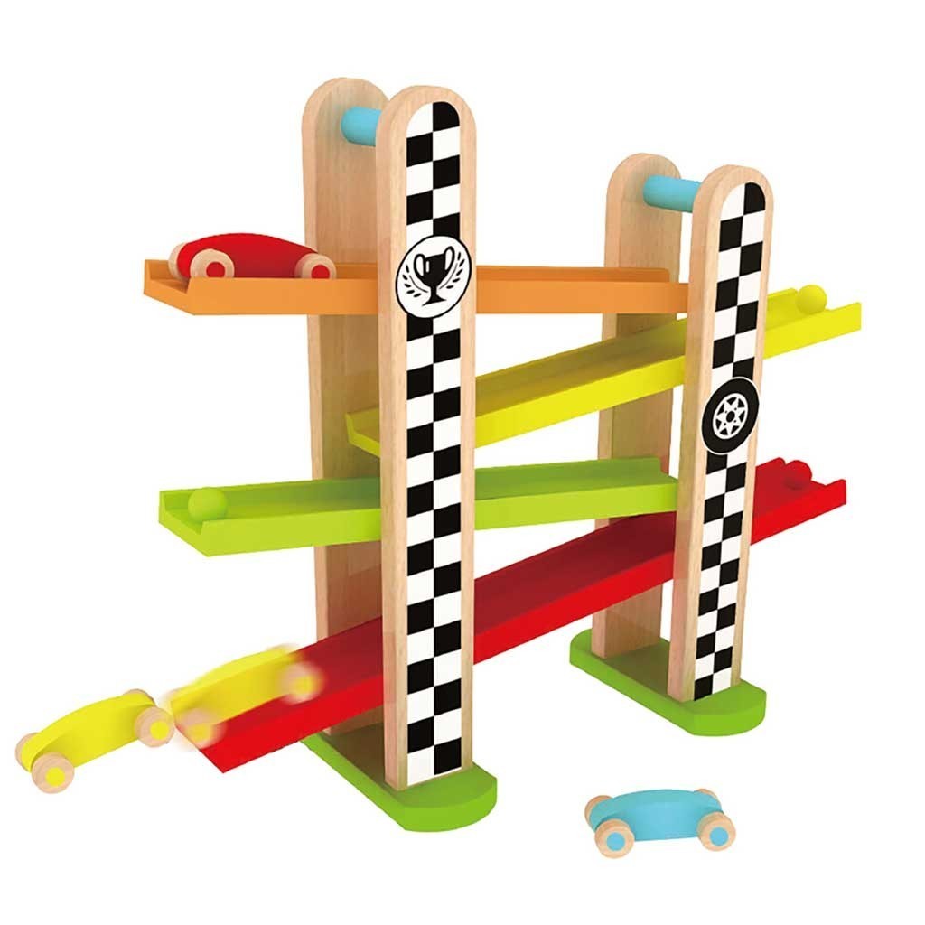 Детска Дървена Състезателна Писта - Дървени Играчки - Classic World - BebeMama