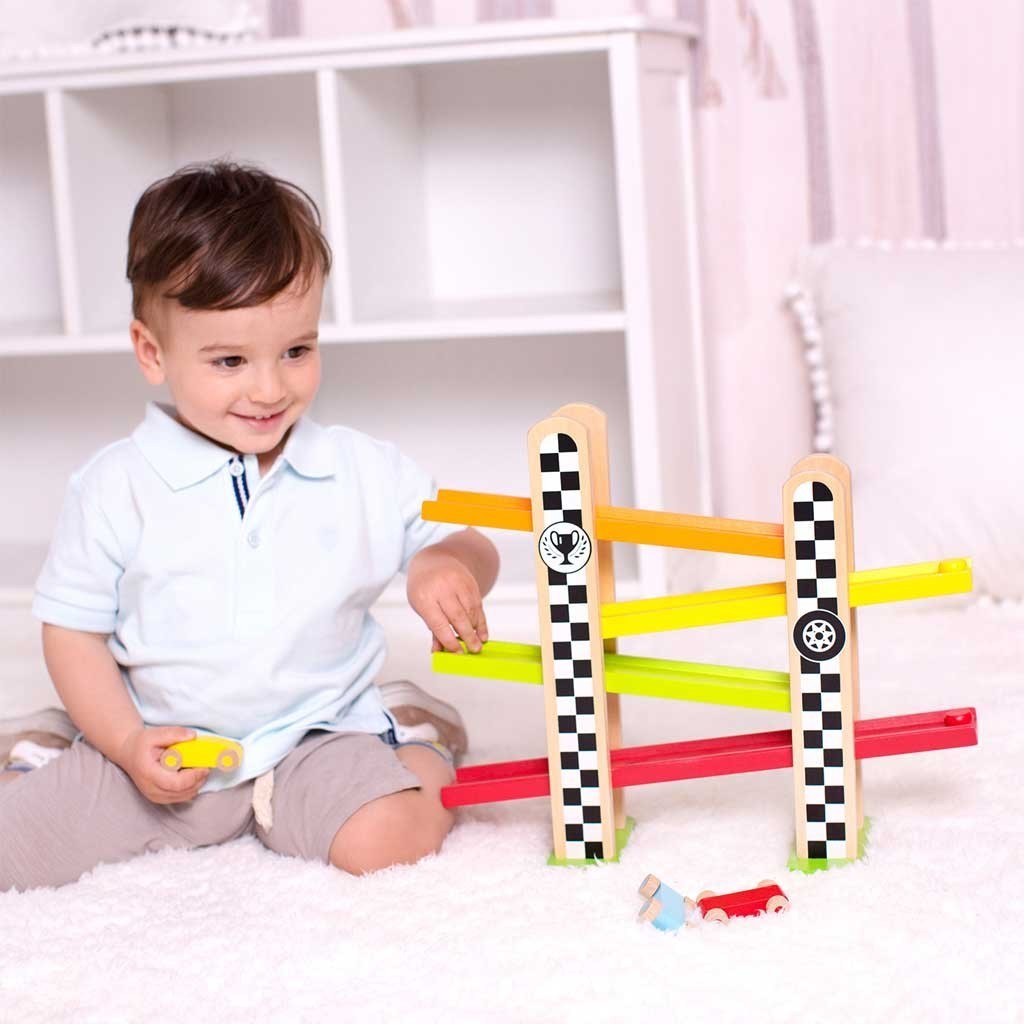 Детска Дървена Състезателна Писта --- BebeMama
