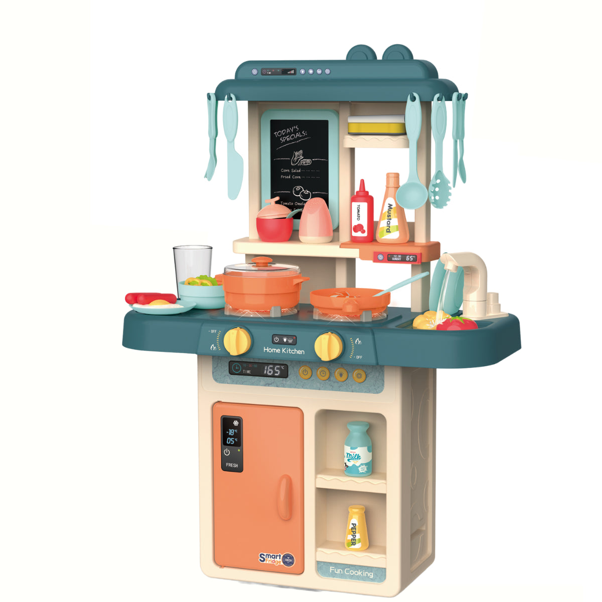 Детска Кухня Buba Home Kitchen, 36 Части, 889-169, Синя --- BebeMama