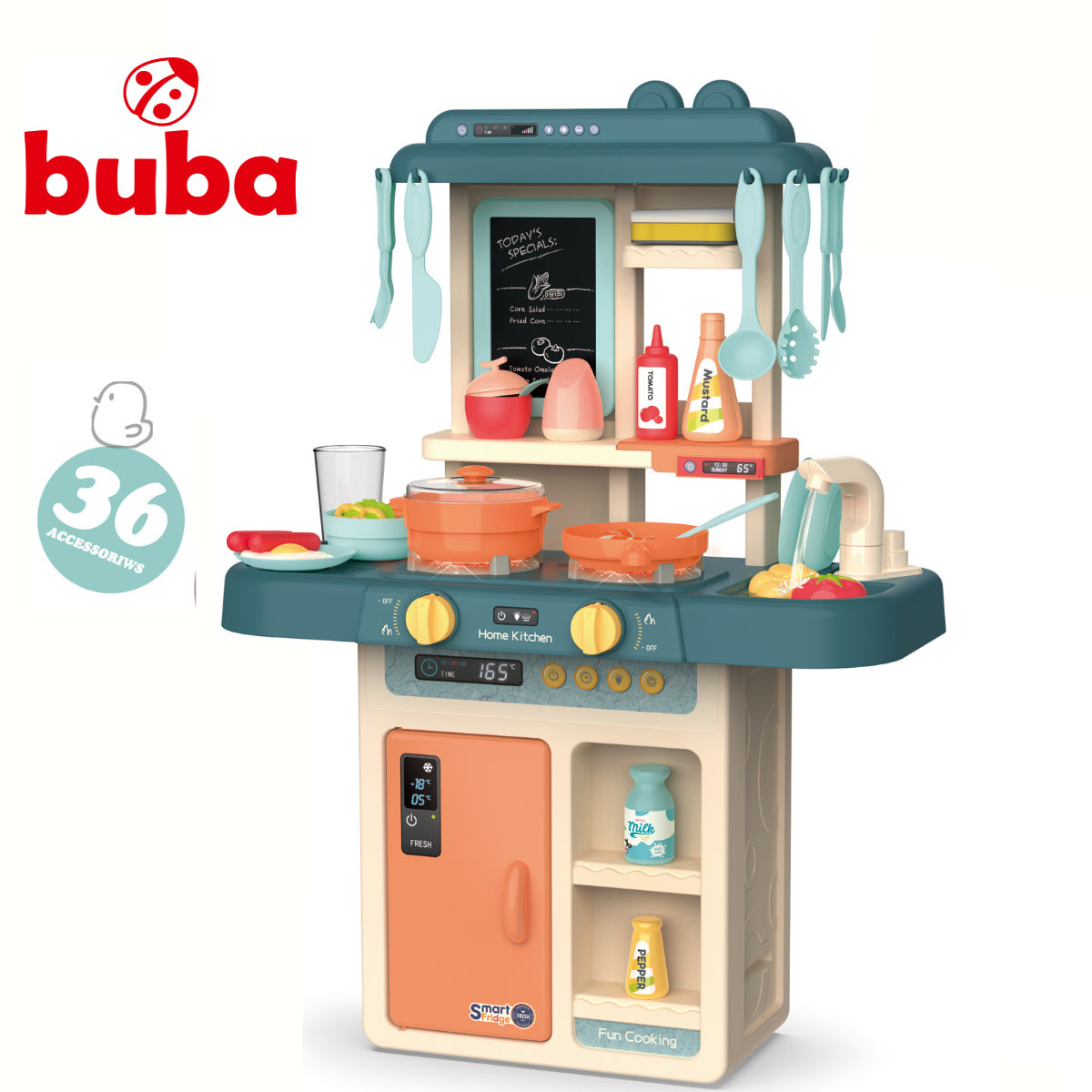 Детска Кухня Buba Home Kitchen, 36 Части, 889-169, Синя --- BebeMama