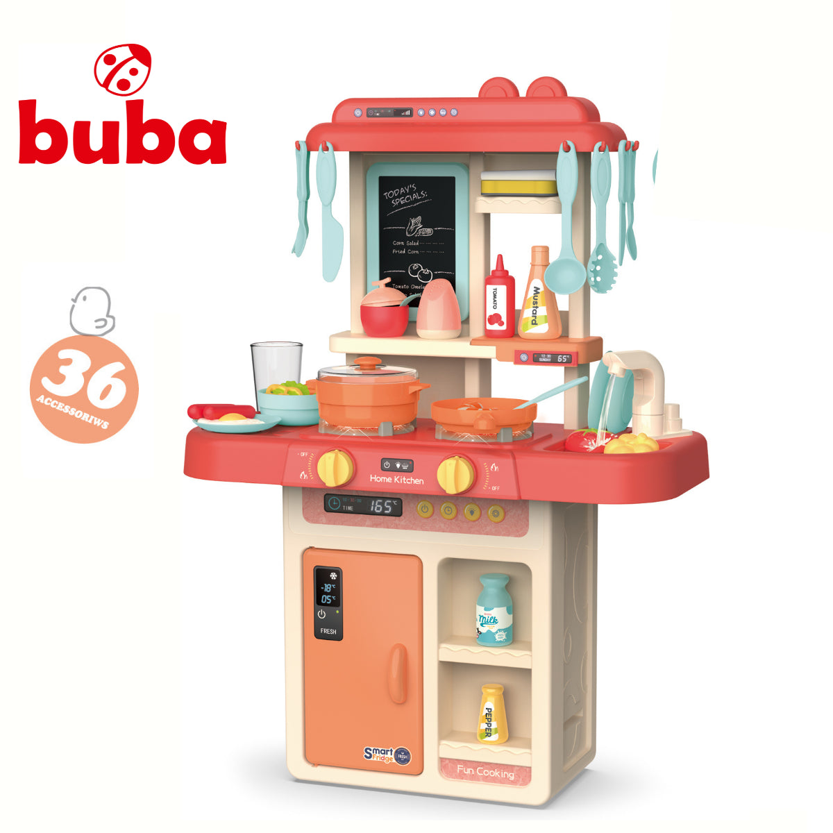 Детска Кухня Buba Home Kitchen, 36 Части, 889-170, Розова --- BebeMama