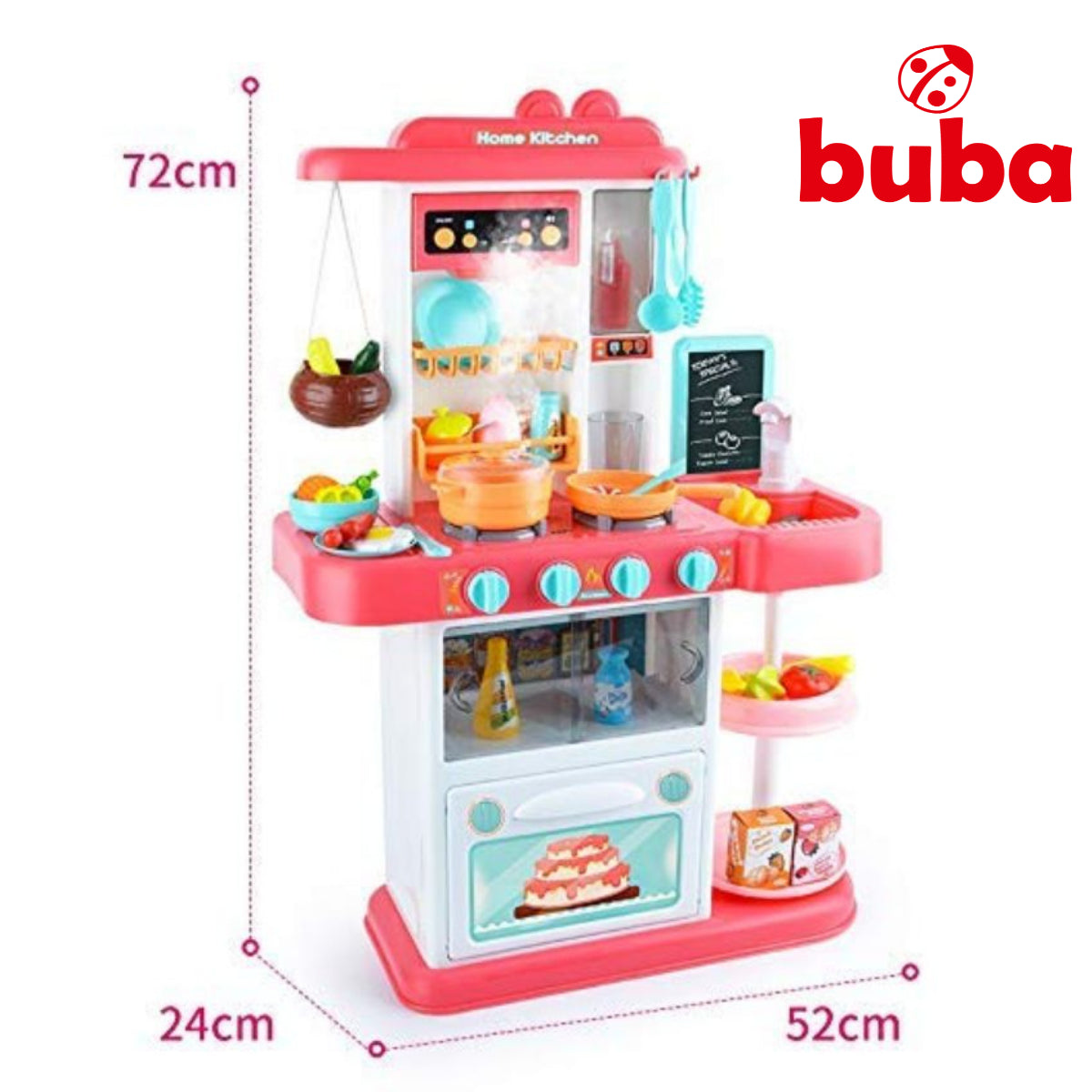 Детска Кухня Buba Home Kitchen, 43 Части, 889-163, Оранжева --- BebeMama