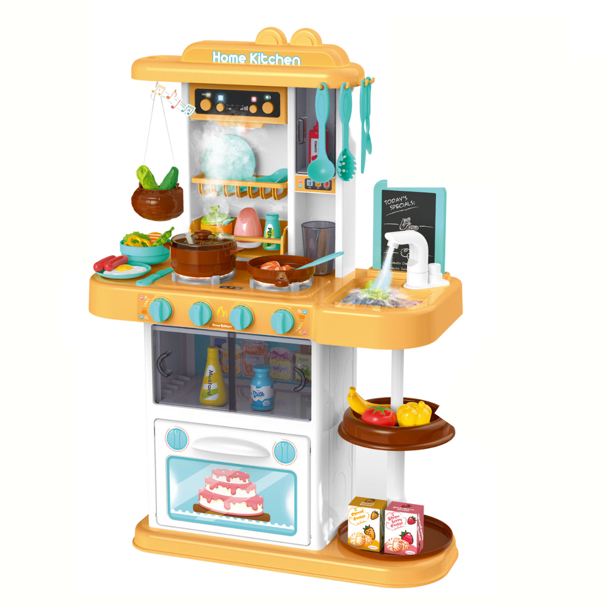 Детска Кухня Buba Home Kitchen, 43 Части, 889-163, Оранжева --- BebeMama