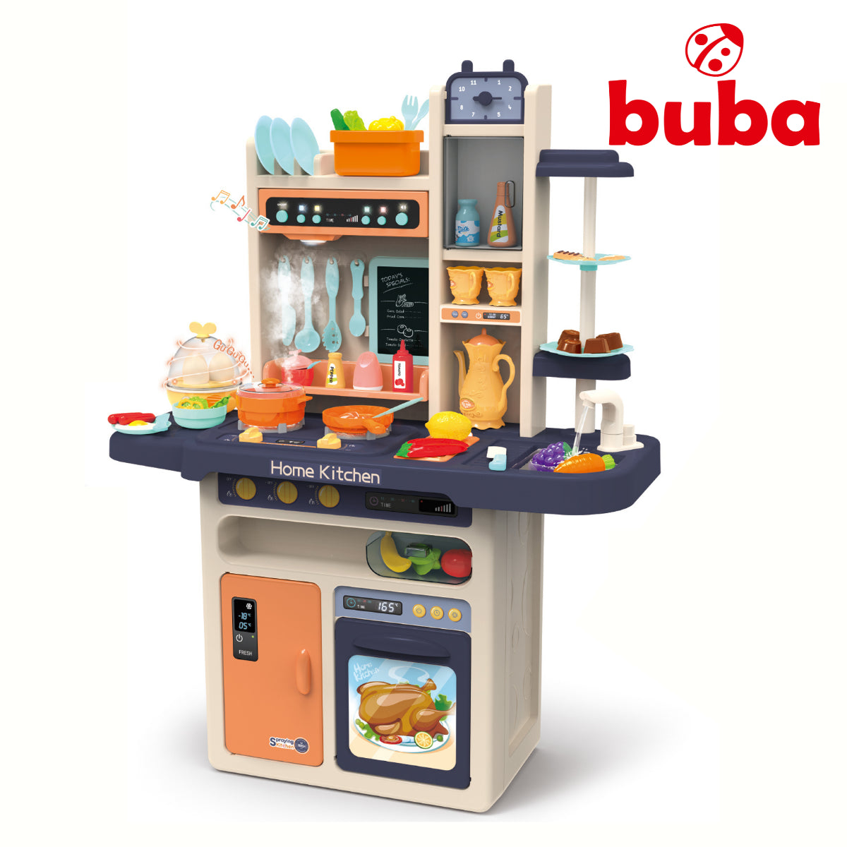 Детска Кухня Buba Home Kitchen, 65 Части, 889-161, Сива - Кухни И Готварски Пособия - Buba - BebeMama