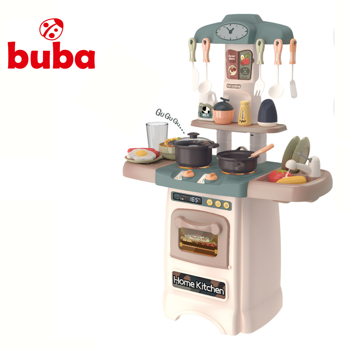 Детска Кухня Buba Home Kitchen, Ретро, 889-195,Сива - Кухни И Готварски Пособия - Buba - BebeMama