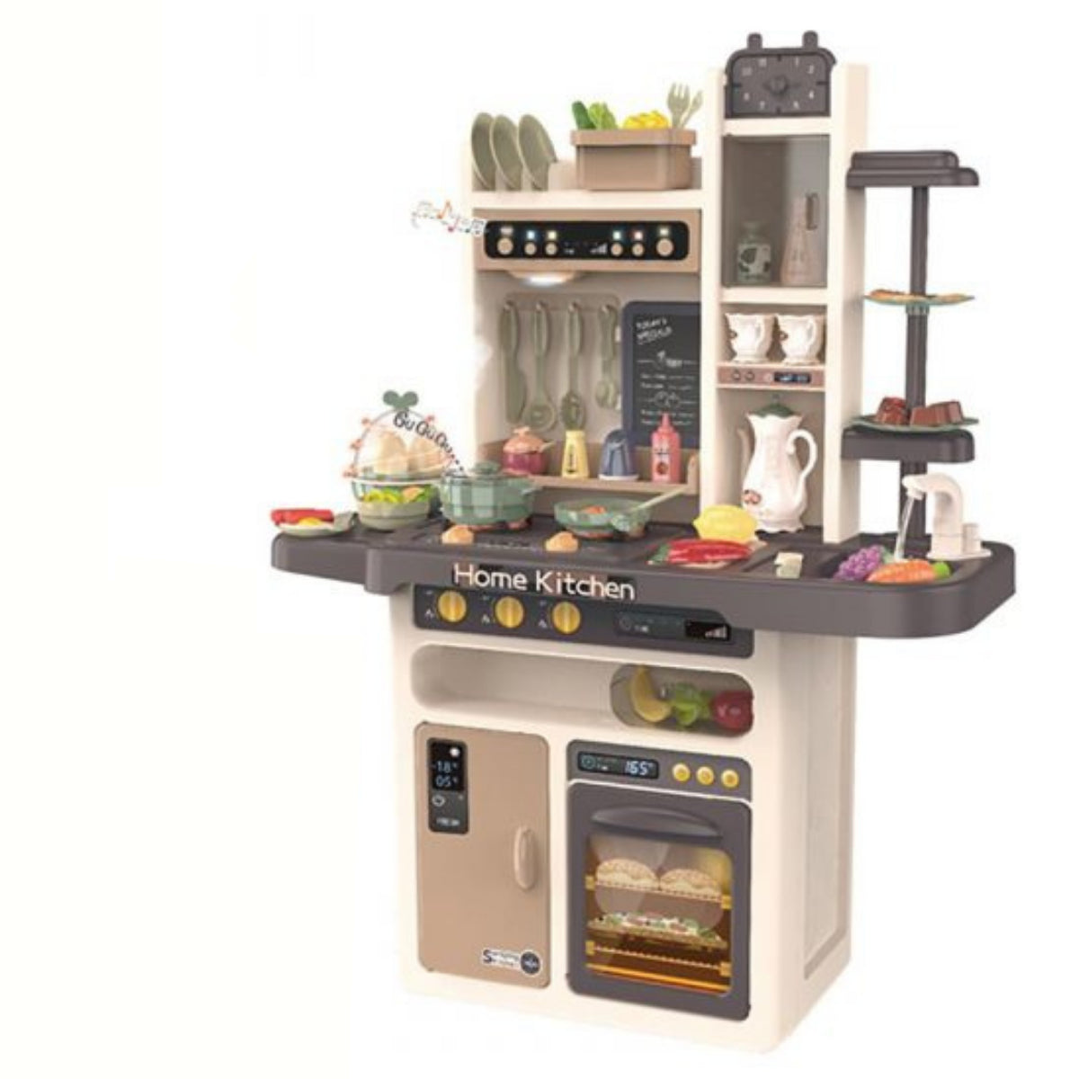 Детска Кухня Buba Modern Kitchen, 65 Части, 889-211, Сива - Кухни И Готварски Пособия - Buba - BebeMama