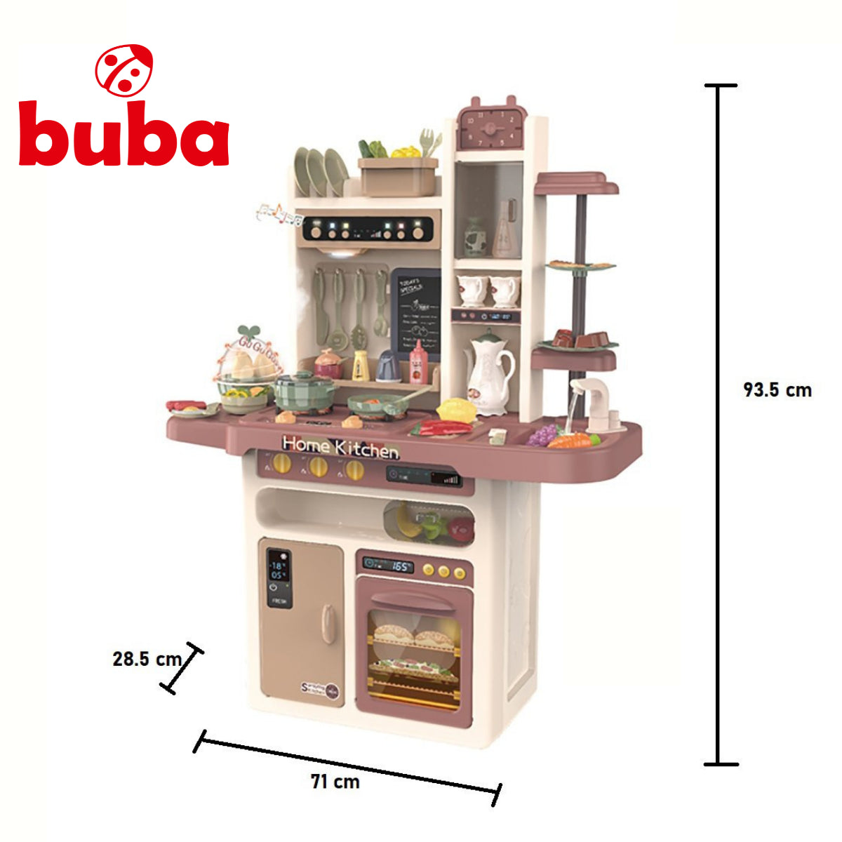 Детска Кухня Buba Modern Kitchen, 65 Части, 889-211, Сива --- BebeMama