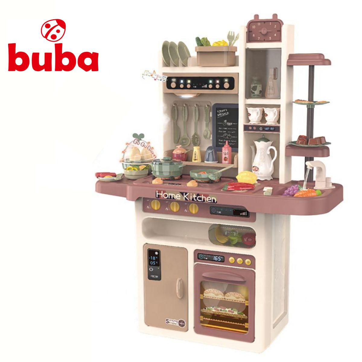 Детска Кухня Buba Modern Kitchen, 65 Части, 889-212, Розова - Кухни И Готварски Пособия - Buba - BebeMama