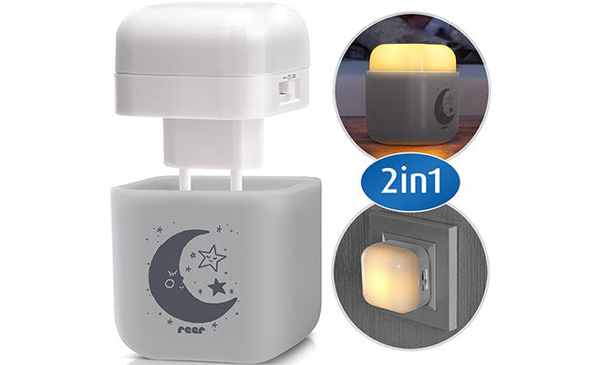 Детска Нощна Лампа 2В1 Reer Сива --- BebeMama