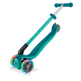Детска Сгъваема Тротинетка Със Светещи Колела Primo Foldable Plus Lights – Изумрудено Зеленa --- BebeMama