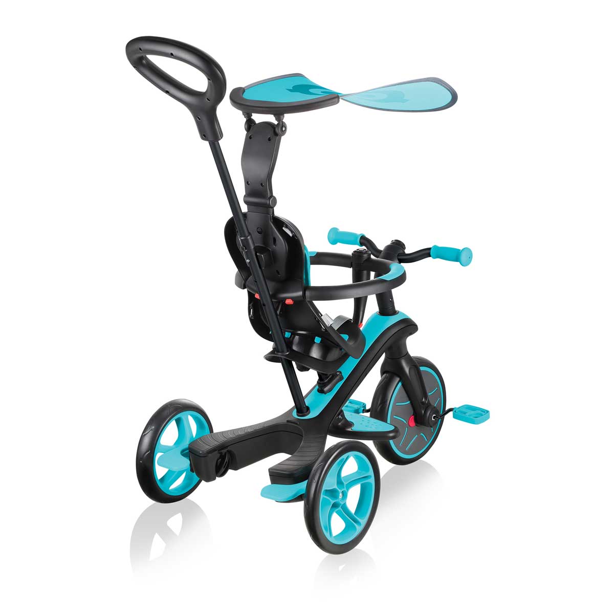 Детска Триколка 4 В 1, Globber Trike Explorer Синьо-Зелена --- BebeMama