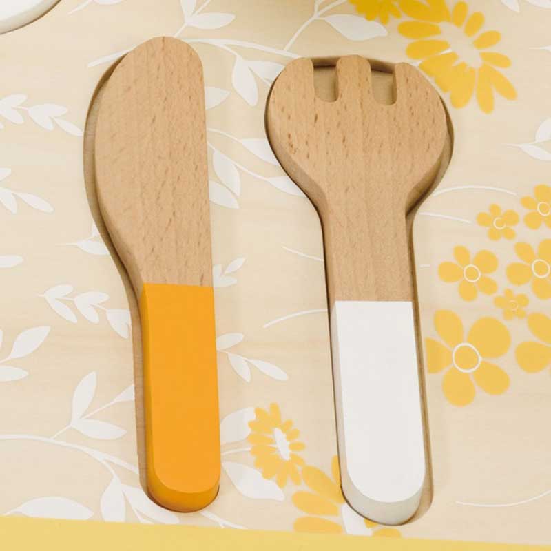 Детски Дървен Ретро Поднос За Закуска --- BebeMama