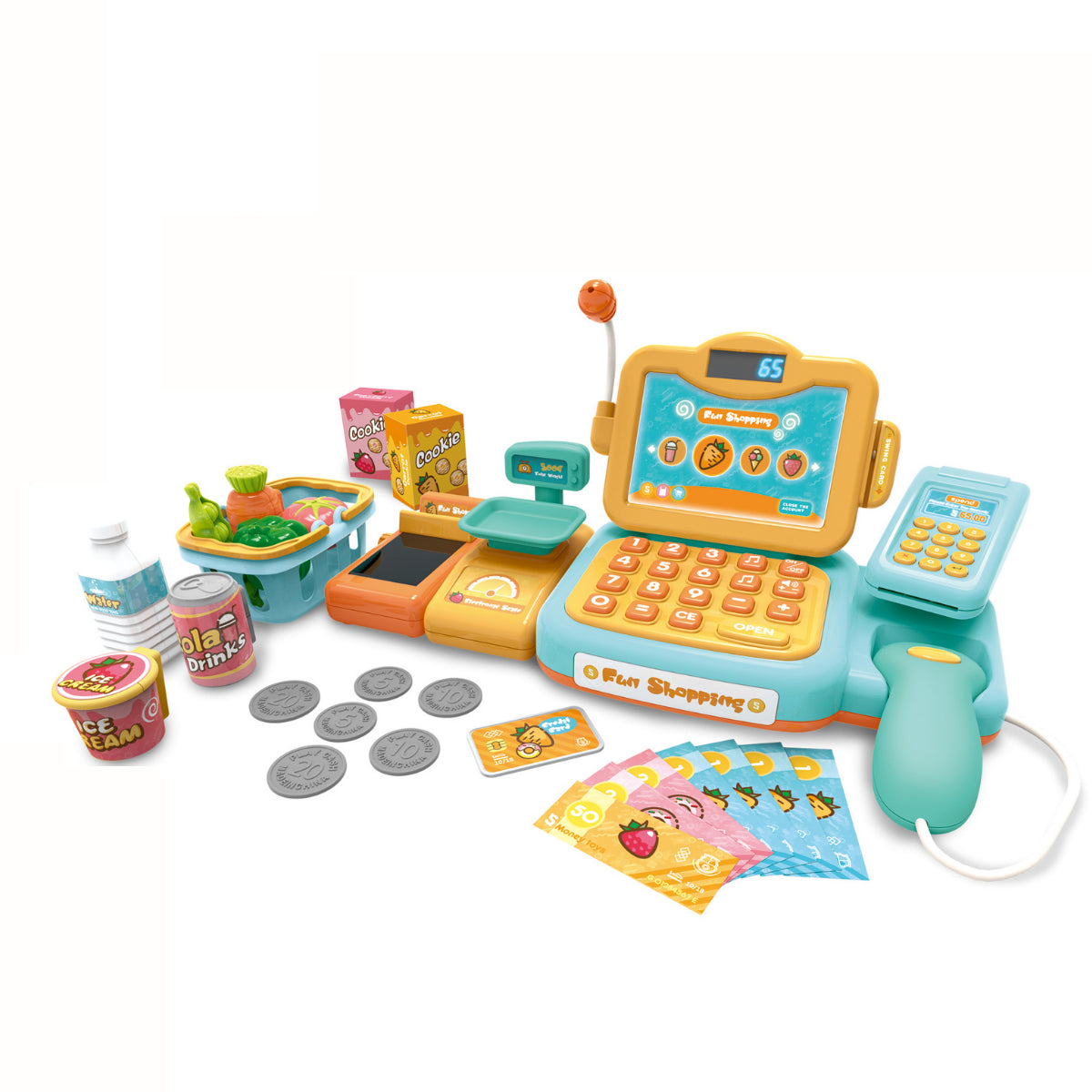 Детски Касов Апарат С Аксесоари Buba Fun Shopping 888F, Оранжев --- BebeMama