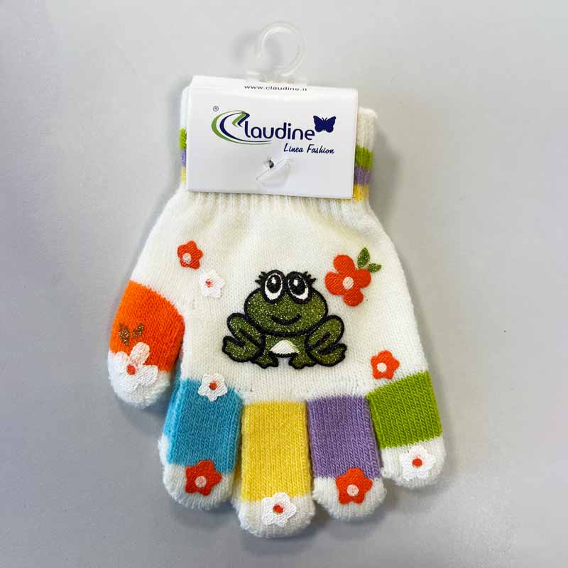 Детски Ръкавички Жабка, Бели, 3-5 Год. - Шалове И Ръкавички - Clodine Italy - BebeMama