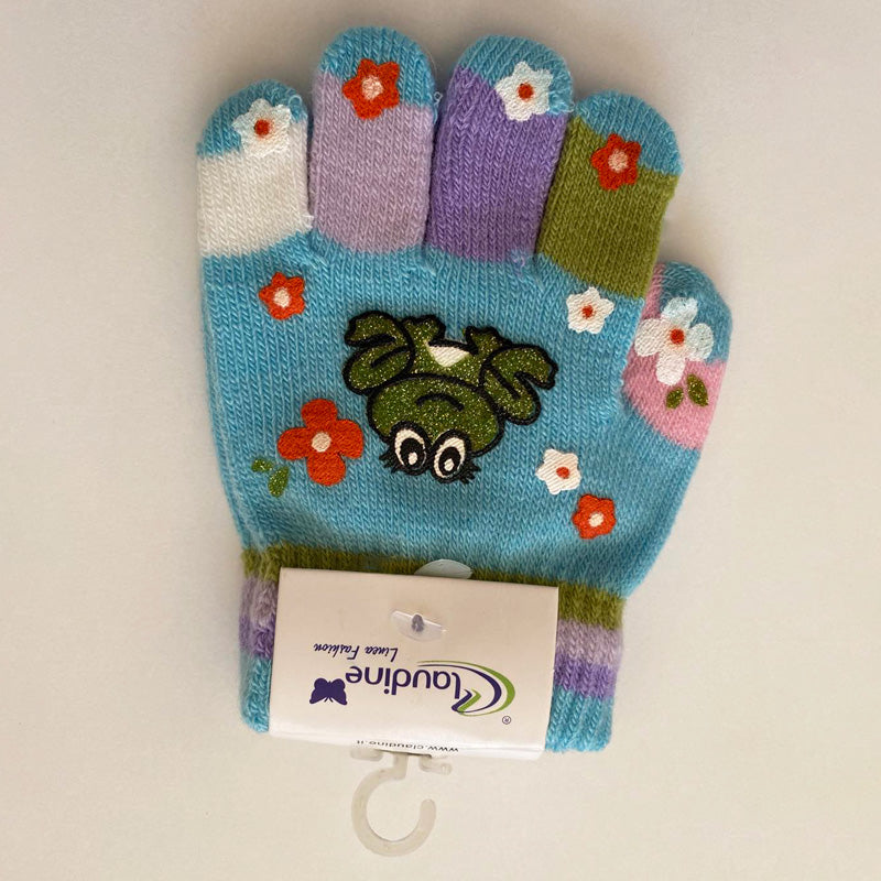 Детски Ръкавички Жабка, Сини, 3-5 Год. - Шалове И Ръкавички - Clodine Italy - BebeMama