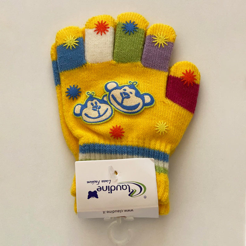 Детски Ръкавички Маймунка, Жълти, 3-5 Год. --- BebeMama