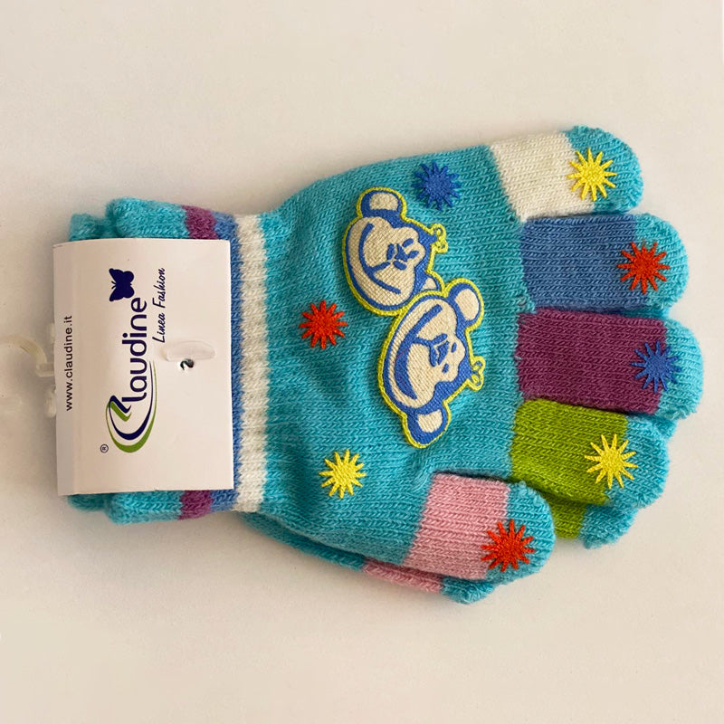 Детски Ръкавички Маймунка, Сини, 3-5 Год. - Шалове И Ръкавички - Clodine Italy - BebeMama