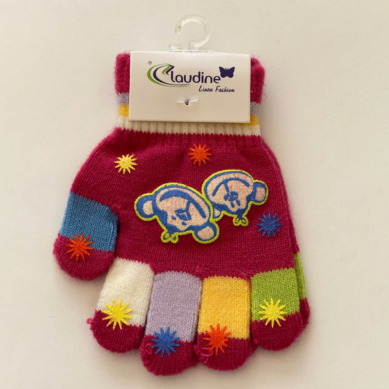 Детски Ръкавички Маймунка, Виолетови, 3-5 Год. - Шалове И Ръкавички - Clodine Italy - BebeMama