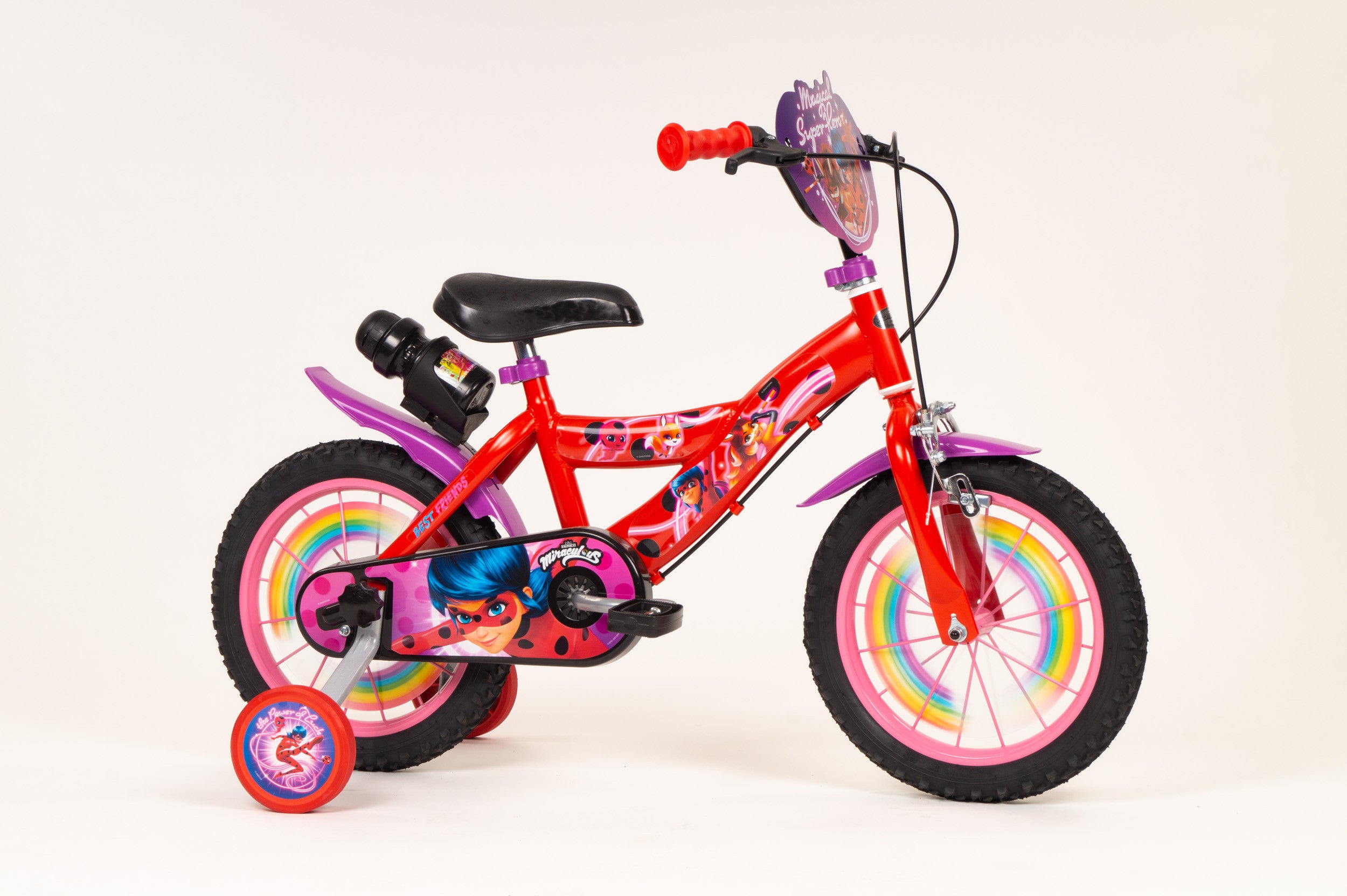Детски Велосипед Toimsa 14",Miraculous 1458, Лилав --- BebeMama