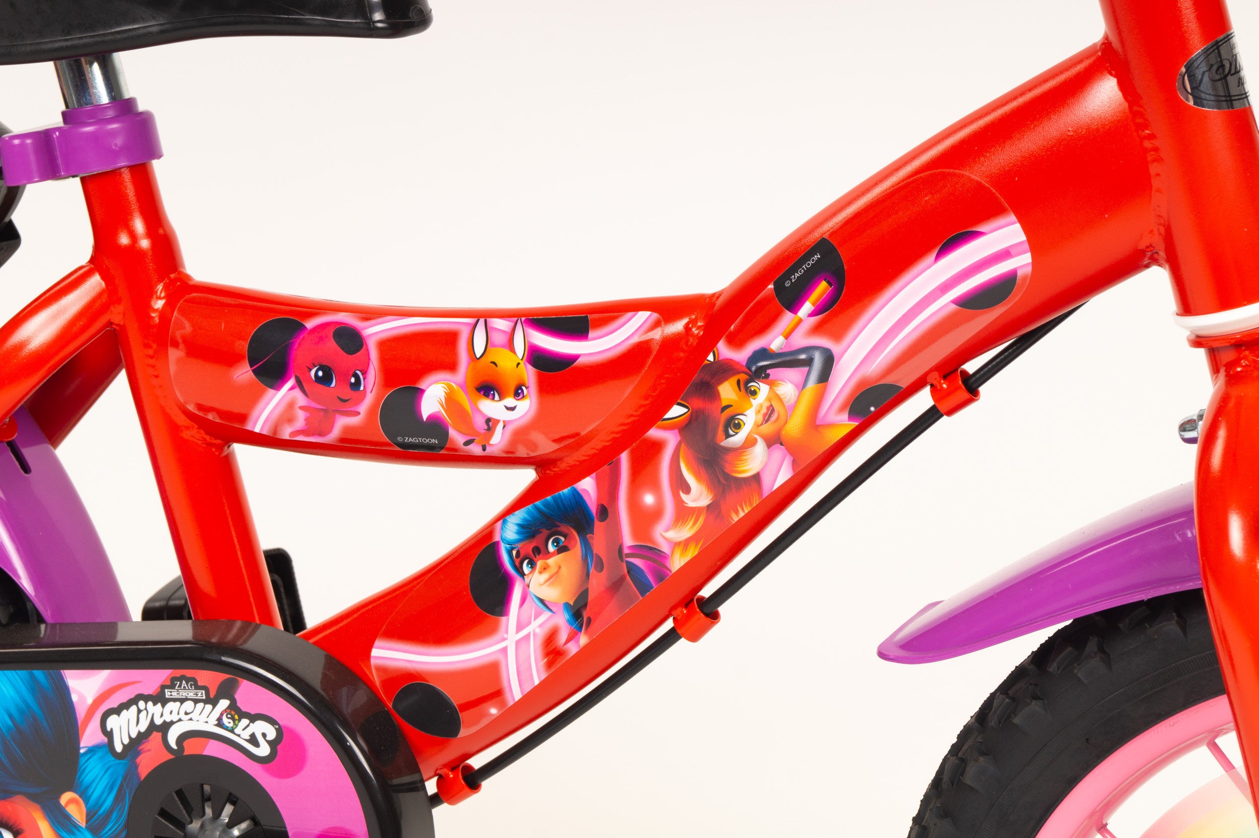 Детски Велосипед Toimsa 14",Miraculous 1458, Лилав --- BebeMama