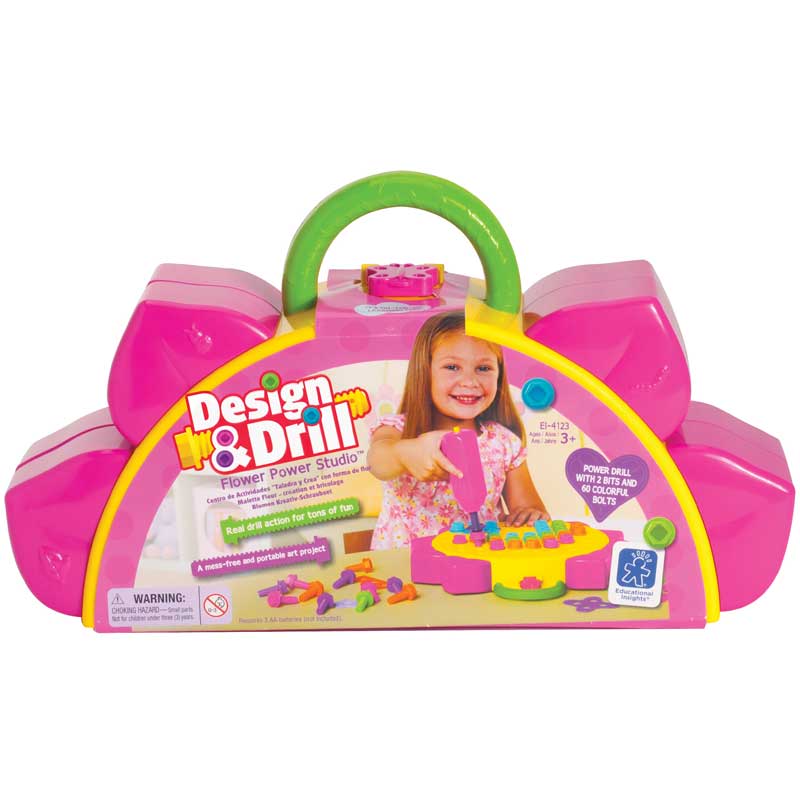 Детско Куфарче - Мозайка С Винтоверт - Цветя - Строители, Мозайки И Конструктори - Educational Insights - BebeMama