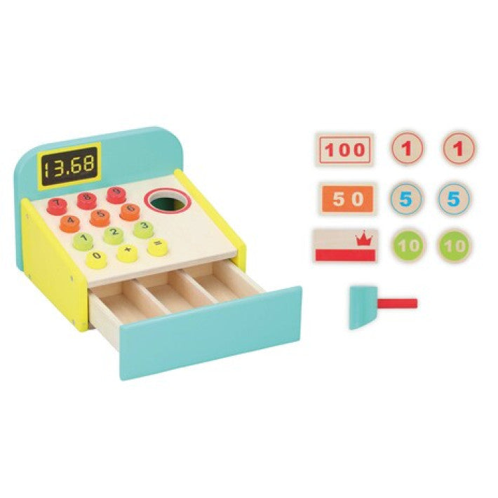 Дървен Касов Апарат Marionette С Аксесоари 26795 - Кухни И Готварски Пособия - Marionette - BebeMama