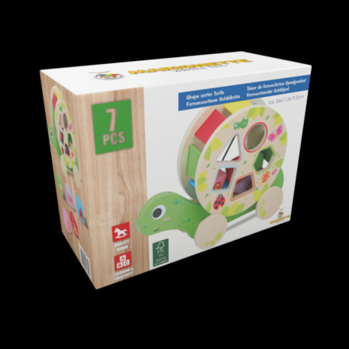 Дървен Сортер Костенурка Marionette, 7 Части --- BebeMama