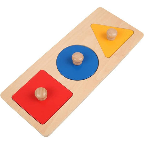 Дървен Пъзел С Квадрат, Триъгълник И Кръг - Пъзели - Smartbaby - BebeMama