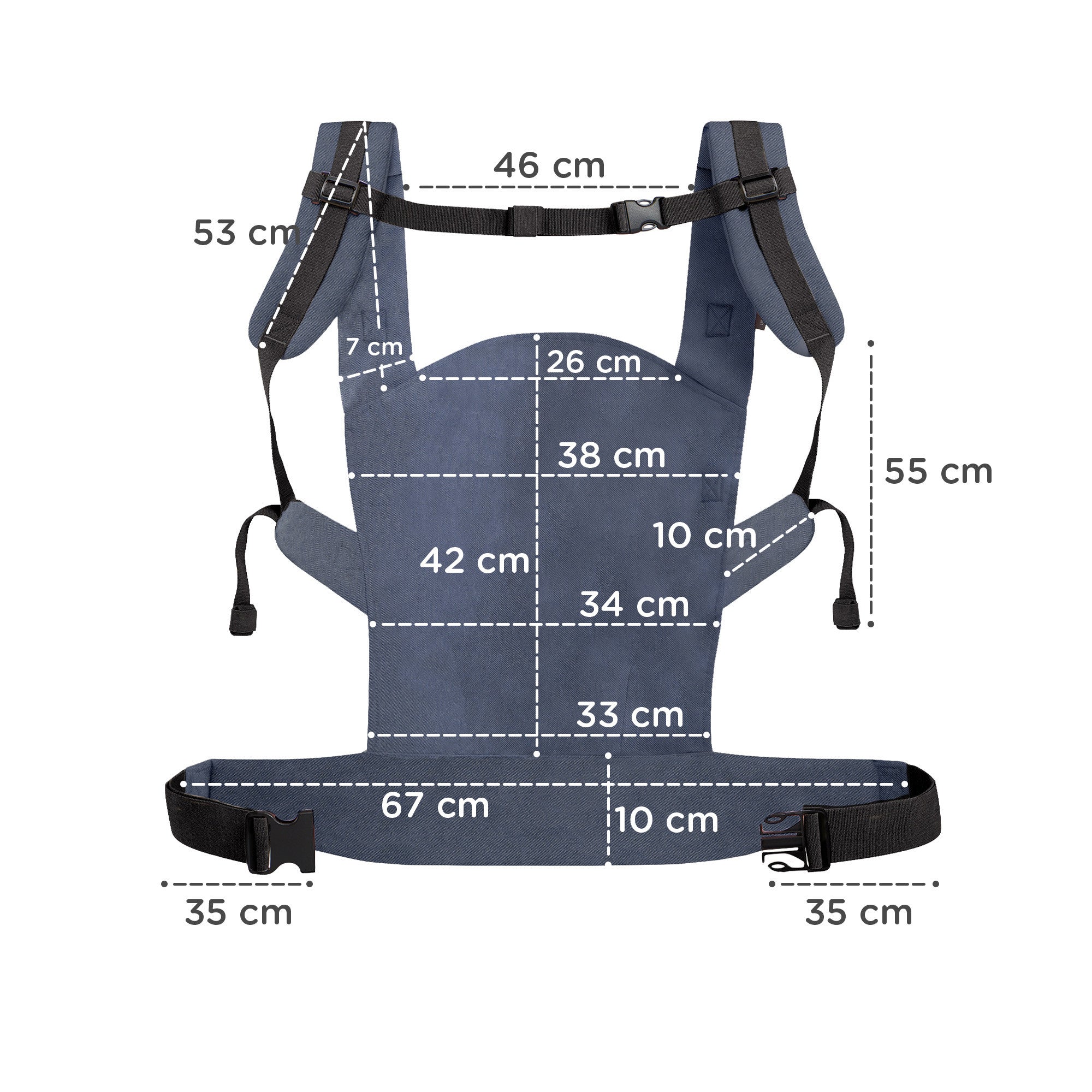 Ергономична Раница За Бебе Kinderkraft Nino, Confetti Denim --- BebeMama