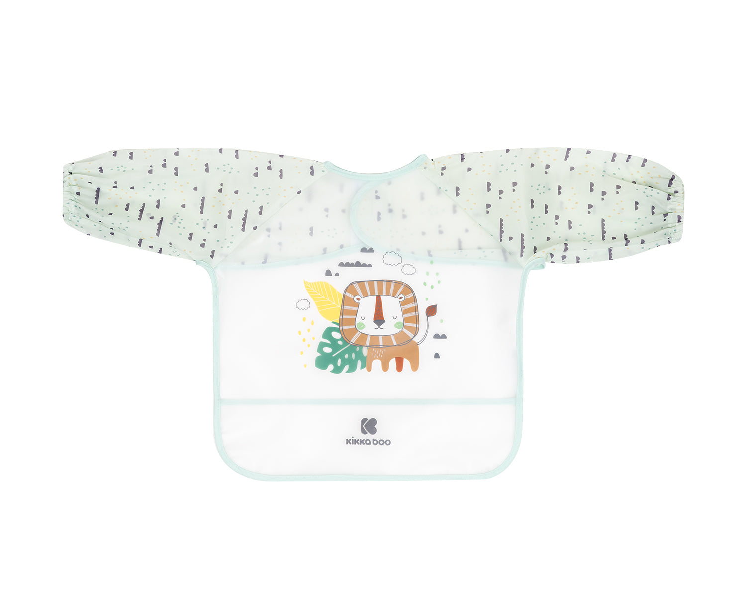 Непромокаем Лигавник С Ръкави И Джоб Savanna Mint - Лигавници - Kikkaboo - BebeMama